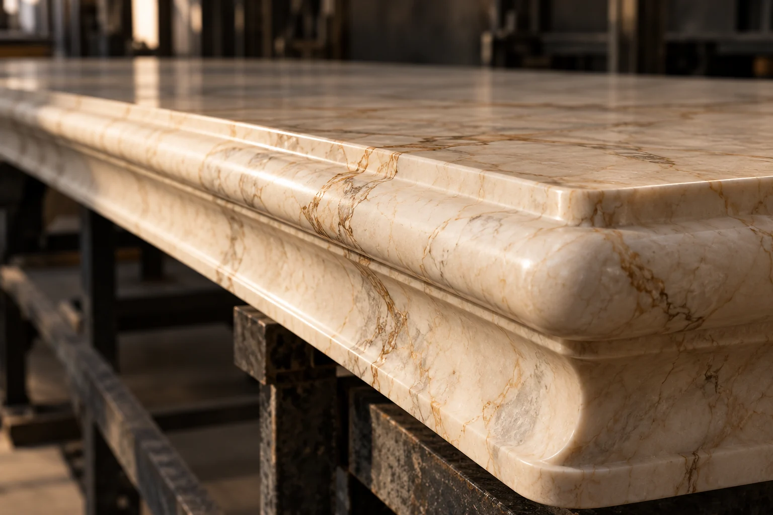 Shaped edges and finishing details — design visualization