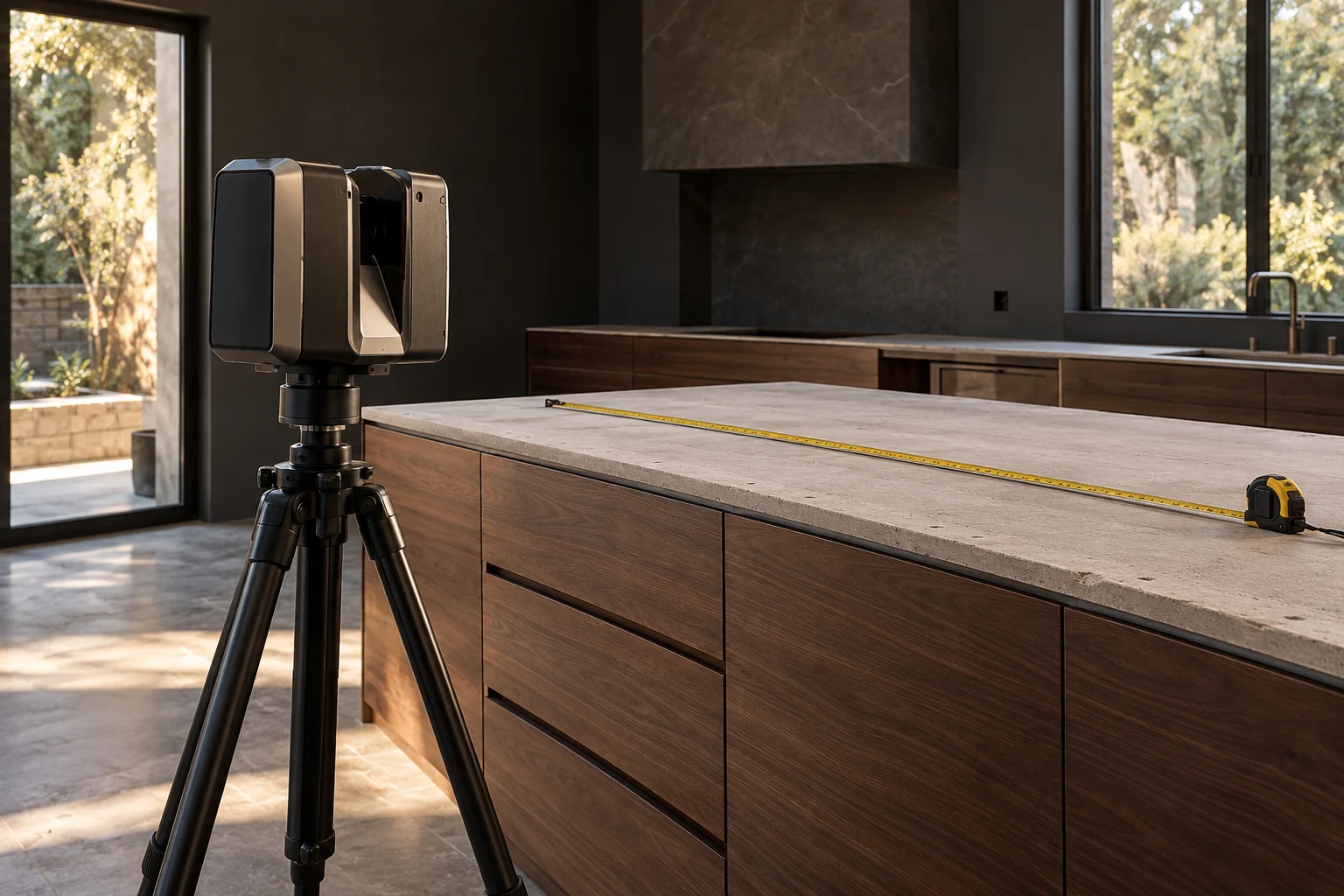 Site dimensions before fabrication — design visualization